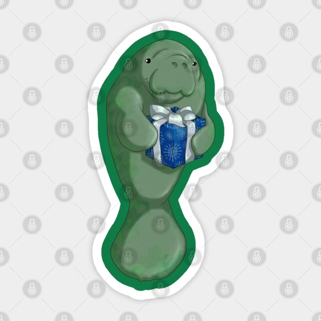 Christmas Manatee Sticker by Thedustyphoenix